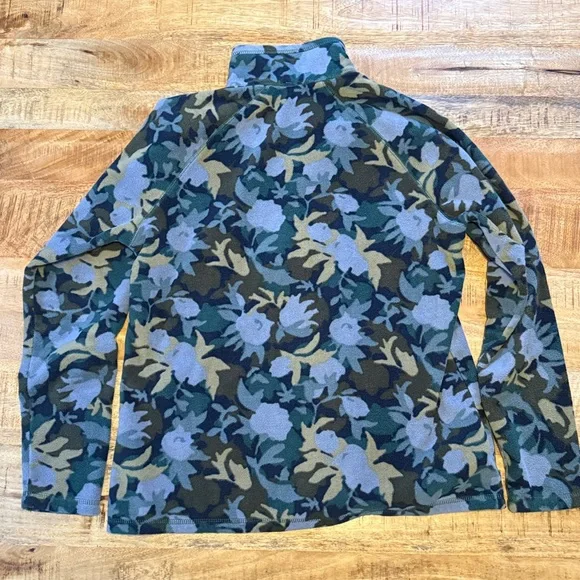 Eddie Bauer micro fleece backpacking quarter zip pullover camo women’s large - Picture 6 of 6